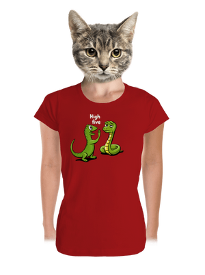 High Five prémium női póló Red Mal