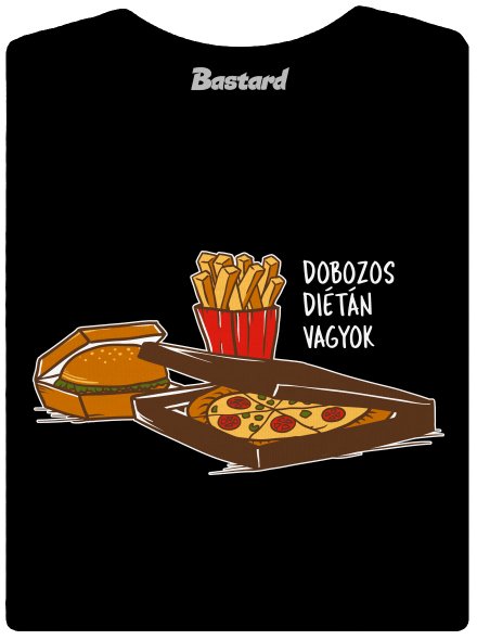 Dobozos diéta prémium női póló Black