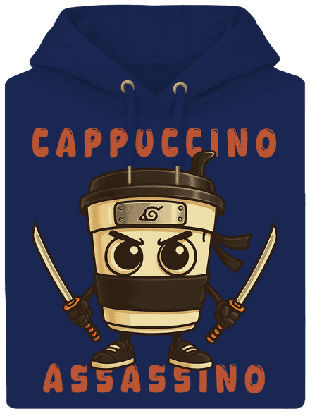 Cappuccino Assasino – Italian Brainrot unisex prémium pulóver Navy