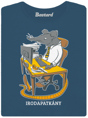 Irodapatkány prémium női póló Petrol Blue