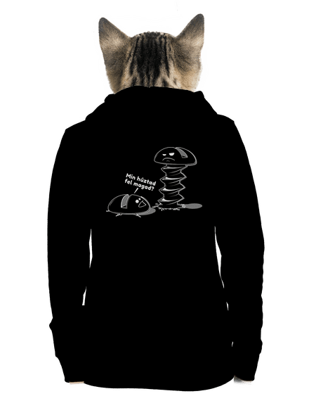 Felhúzva cipzáras női pulóver Black