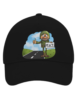 Peace baseballsapka Black