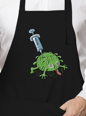 Elakadt covid kötény Black