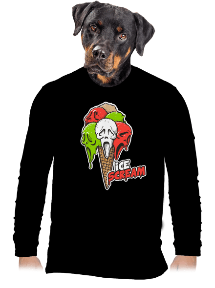 Ice Scream férfi hosszú ujjú póló Black