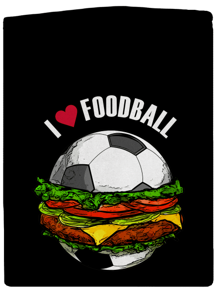 Foodball cipzáras férfi pulóver Black