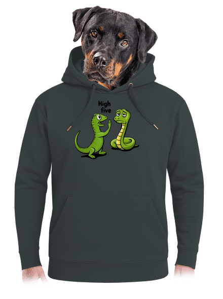 High Five unisex prémium pulóver Charcoal