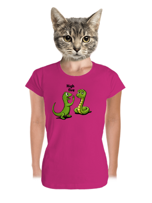 High Five prémium női póló Magenta