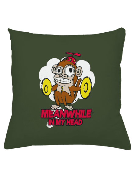 Monkey in my head párna Olive Green