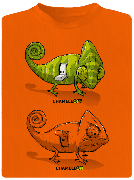 ChameleON ChameleOFF gyerek sport póló Neon Orange