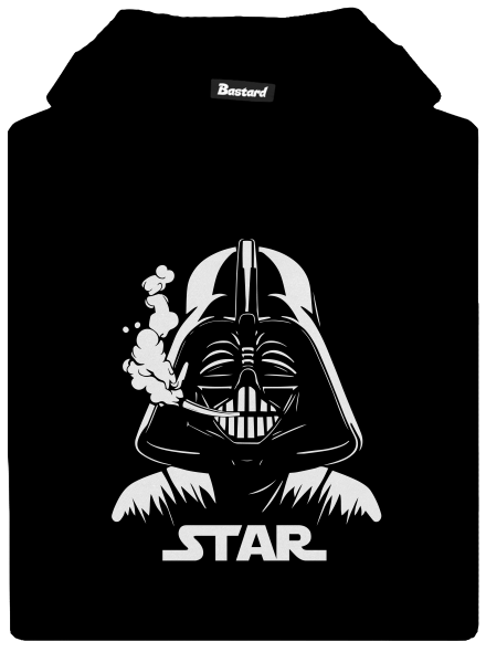 Darth Star gyerek kenguruzsebes pulóver Black