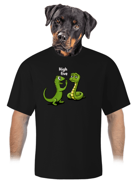 High Five unisex túlméretezett póló Black