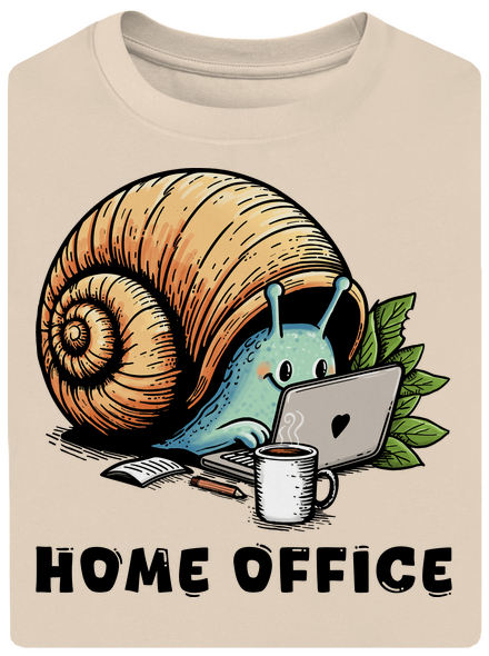 Sneka home office unisex túlméretezett póló Almond