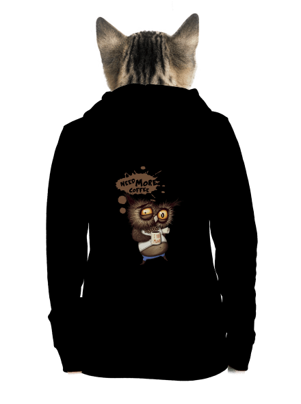 I need more coffee cipzáras női pulóver Black