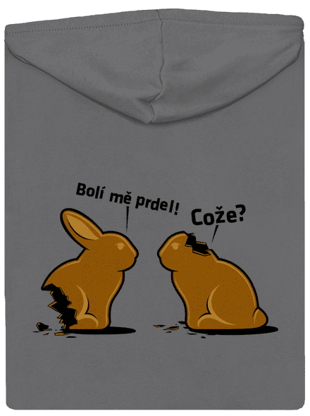Fáj a seggem! cipzáras női pulóver Steel Gray