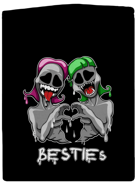 Besties cipzáras női pulóver Black