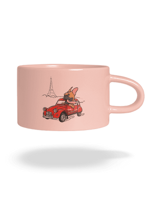 Francia buldog macaron bögre Pink Macaron