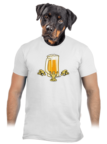 A sör istene férfi póló White