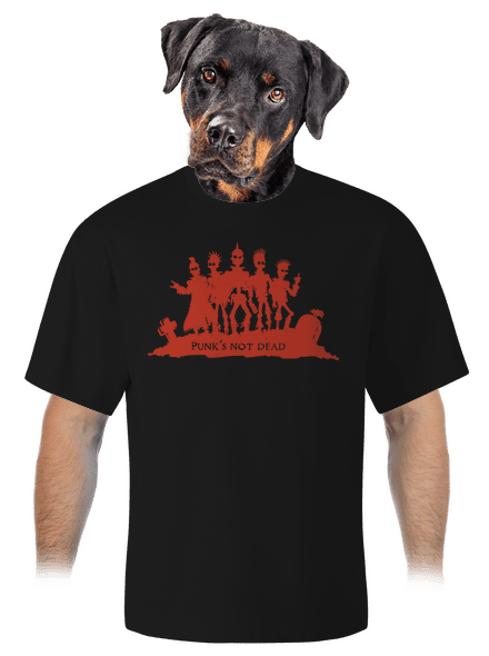 Punks not dead! unisex túlméretezett póló Black
