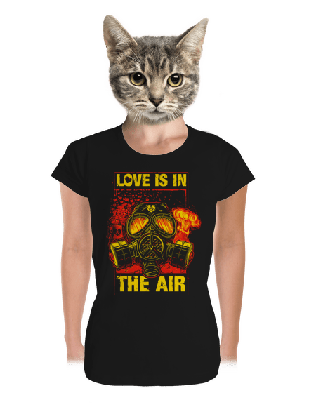 Love is in the air prémium női póló Black