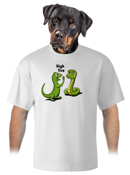 High Five unisex túlméretezett póló White