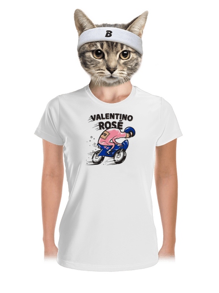 Valentino Rosé női sportpóló White