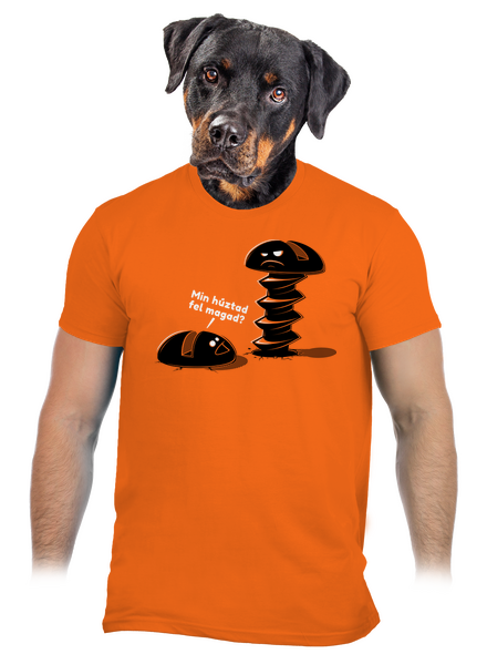Felhúzva férfi póló Orange