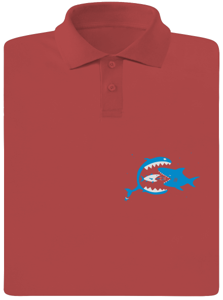 Halak férfi pólóingek Burgundy