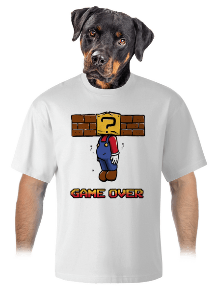 Game over unisex túlméretezett póló White