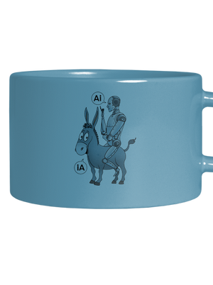 Szamár és AI macaron bögre Blue Macaron