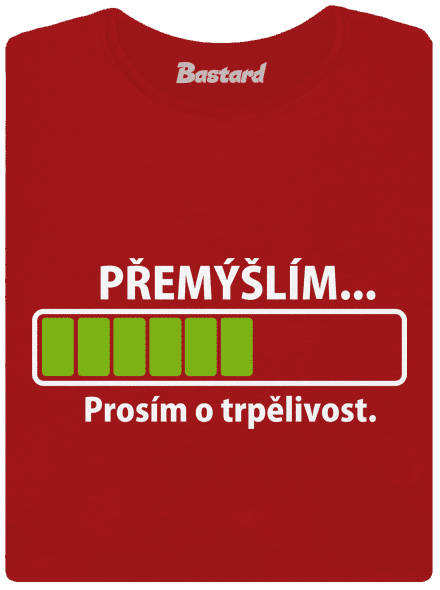 Gondolkodom prémium női póló Red Mal