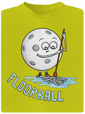 Floorball gyerek sport póló Neon Yellow