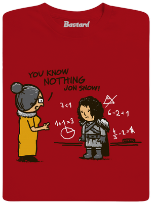 You know nothing férfi hosszú ujjú póló Red