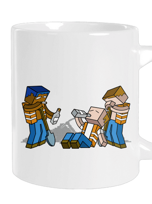 Real Minecraft nagy bögre White