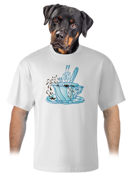 Cukorfüggő unisex túlméretezett póló White