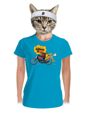 Highway to hell női sportpóló Blue Atol