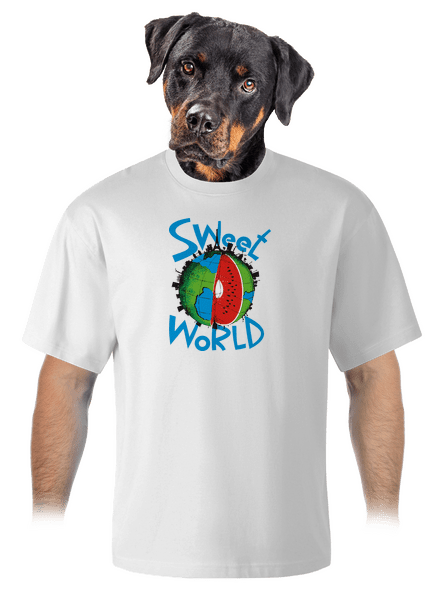 Sweet world unisex túlméretezett póló White
