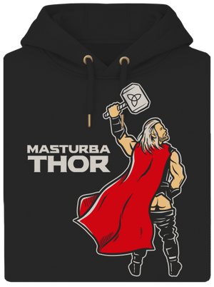 Masturbathor unisex prémium pulóver Dark Black