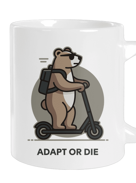 Adapt or die nagy bögre White