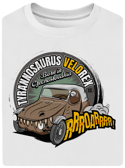 Tyrannosaurus Velorex unisex túlméretezett póló White