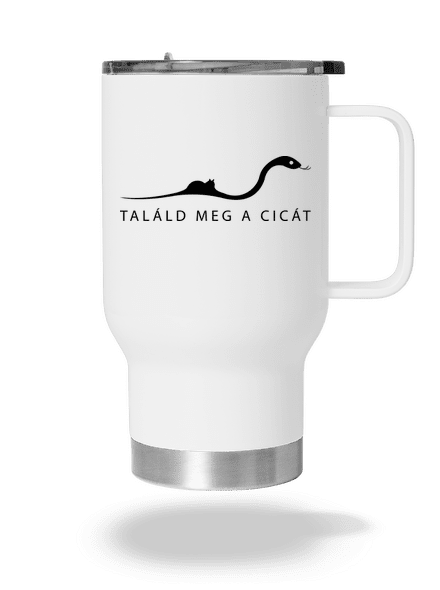 Találd meg a cicát termosz bögre White