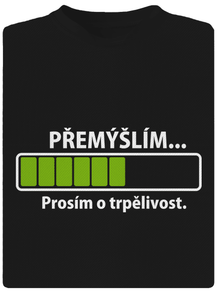Gondolkodom férfi sportpóló Black