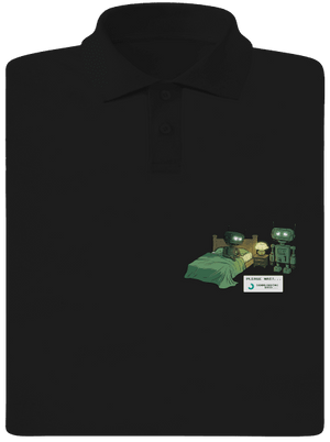 Robot romantika férfi pólóingek Black