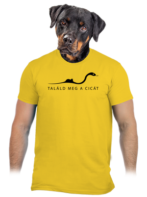 Találd meg a cicát férfi póló Gold