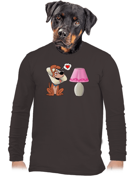 Szerelmes kutya férfi hosszú ujjú póló Bear Brown