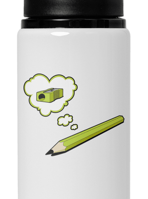 Ceruza és hegyező kulacs White