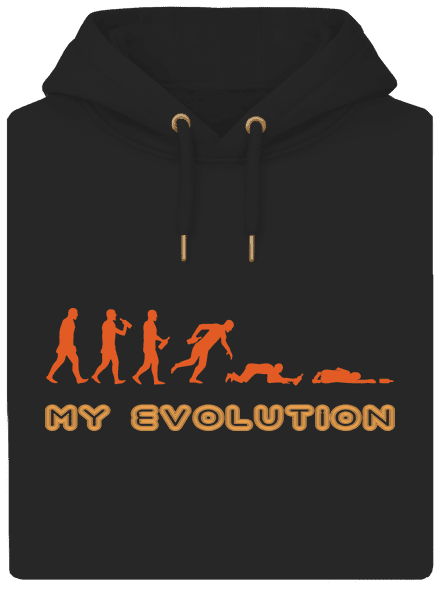 My Evolution unisex prémium pulóver Dark Black