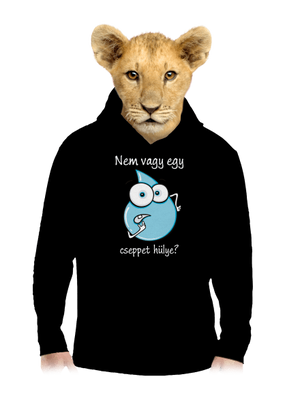 Nem vagy egy cseppet hülye? gyerek kenguruzsebes pulóver Black