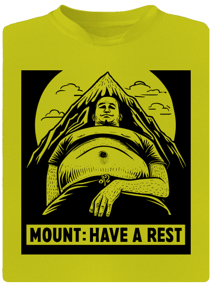 Mount have a rest gyerek sport póló Neon Yellow
