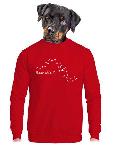 Beer effect unisex crewneck Red