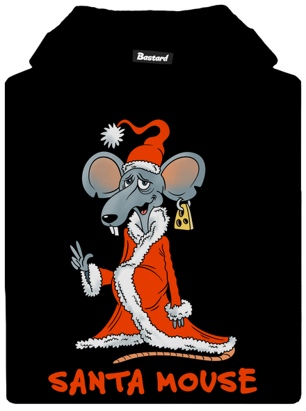 Santa mouse gyerek kenguruzsebes pulóver Black
